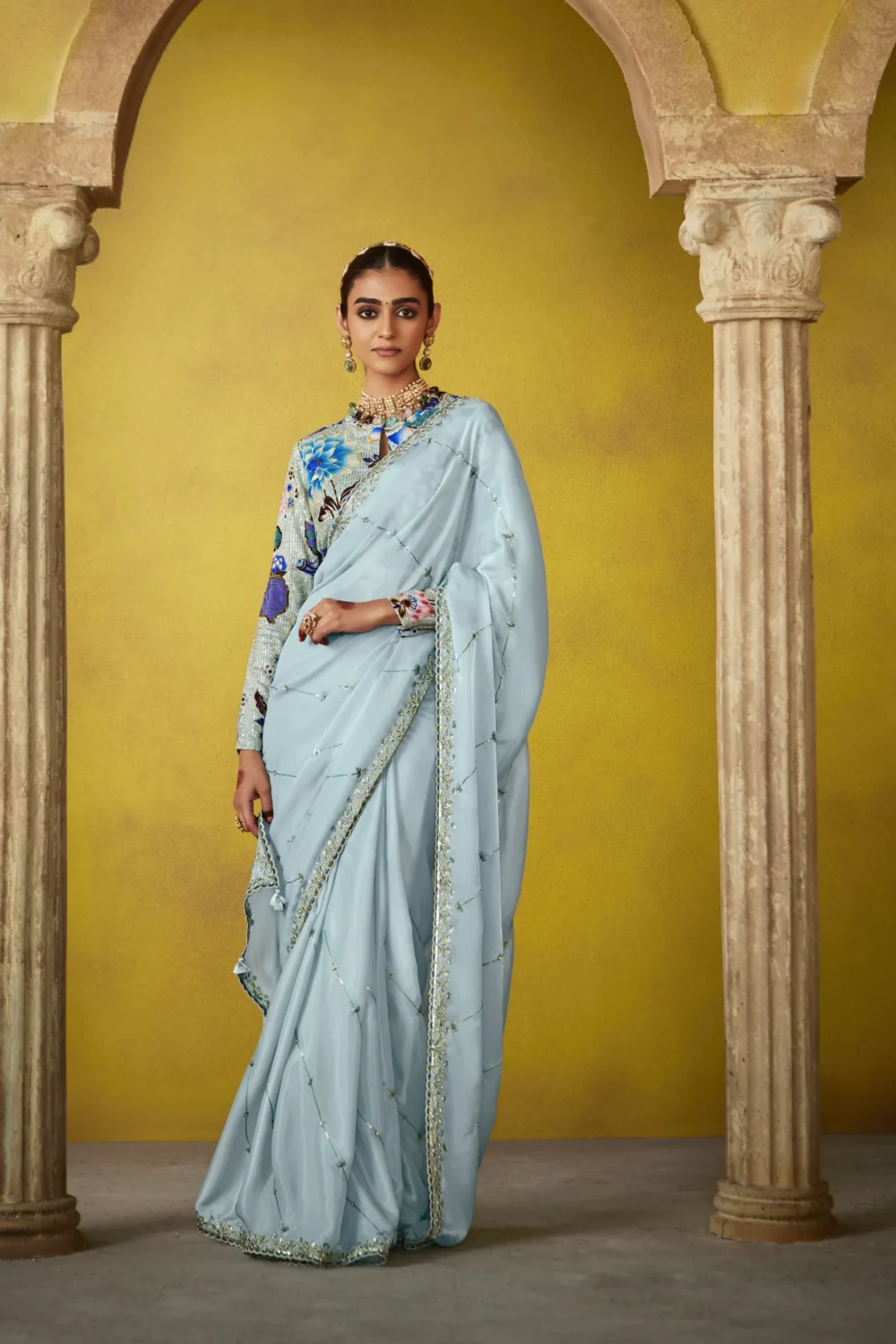 Glass Tissue Saree for Celebrations